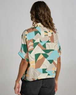Damen Arden Linen Kurzarmhemd