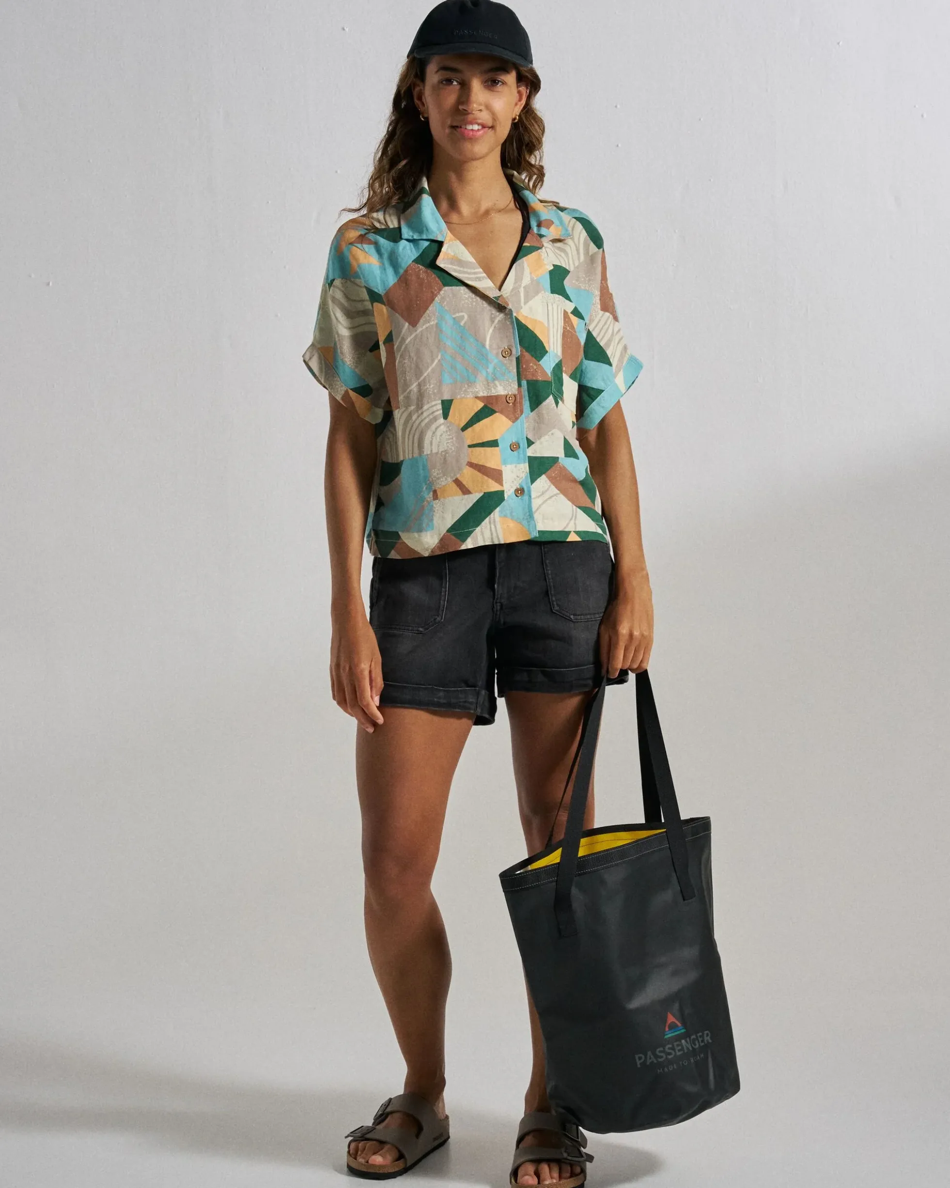 Damen Arden Linen Kurzarmhemd
