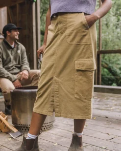 Damen Avian Cord Midi Rock