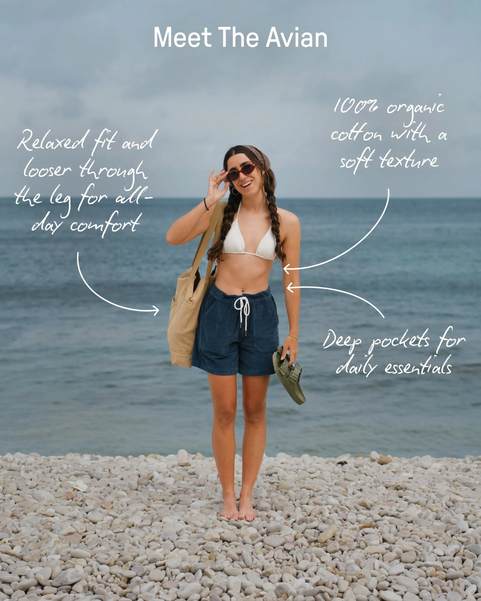 Damen Avian natürliche Cord Short