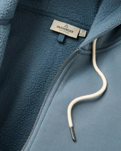 Damen Campout Full-Zip Fleece Hoodie – Stormy Blue