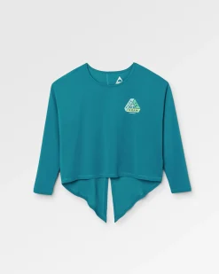 Damen Chakra Tie Back Active Langarmshirt