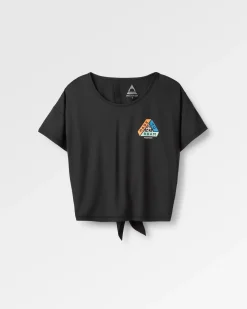 Damen Chakra Tie Back Aktiv T-Shirt