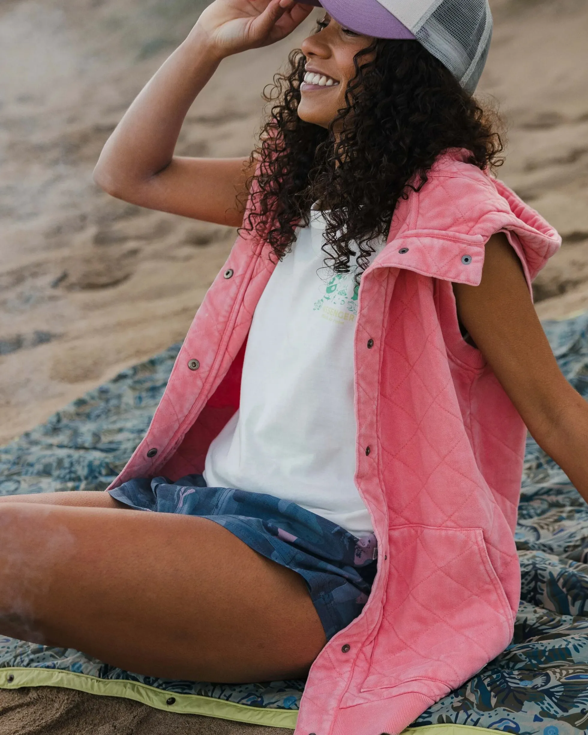 Damen Clementine Gestepptes Top