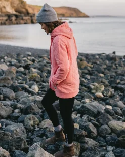 Damen Clementine Gestepptes Popper Up Hoodie
