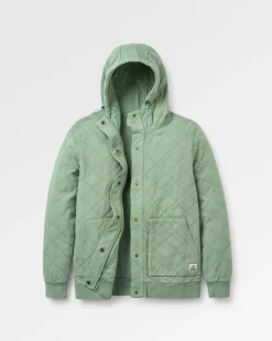 Damen Clementine Quilted Popper Up Hoodie