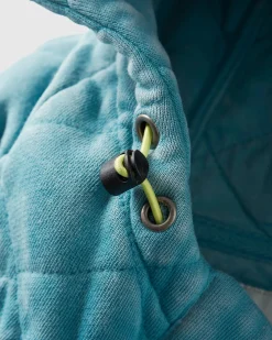 Damen Clementine Quilted Popper Up Hoodie