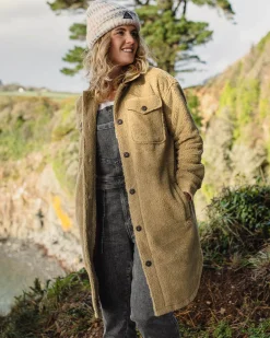 Damen Cloudy Tief-Flor Sherpa Fleece Hemd