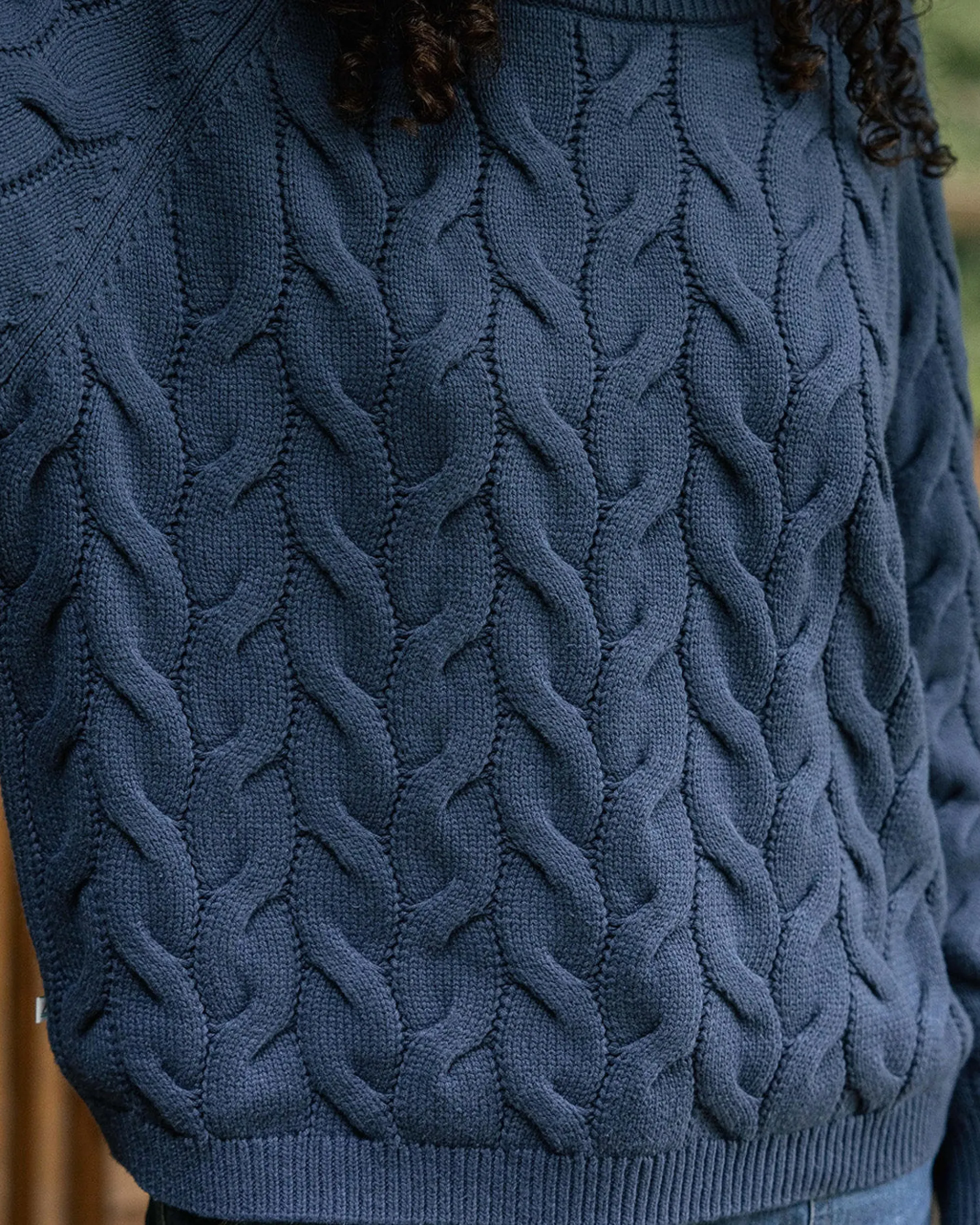Damen Comfort Stripe Bio-Gestrickter Pullover