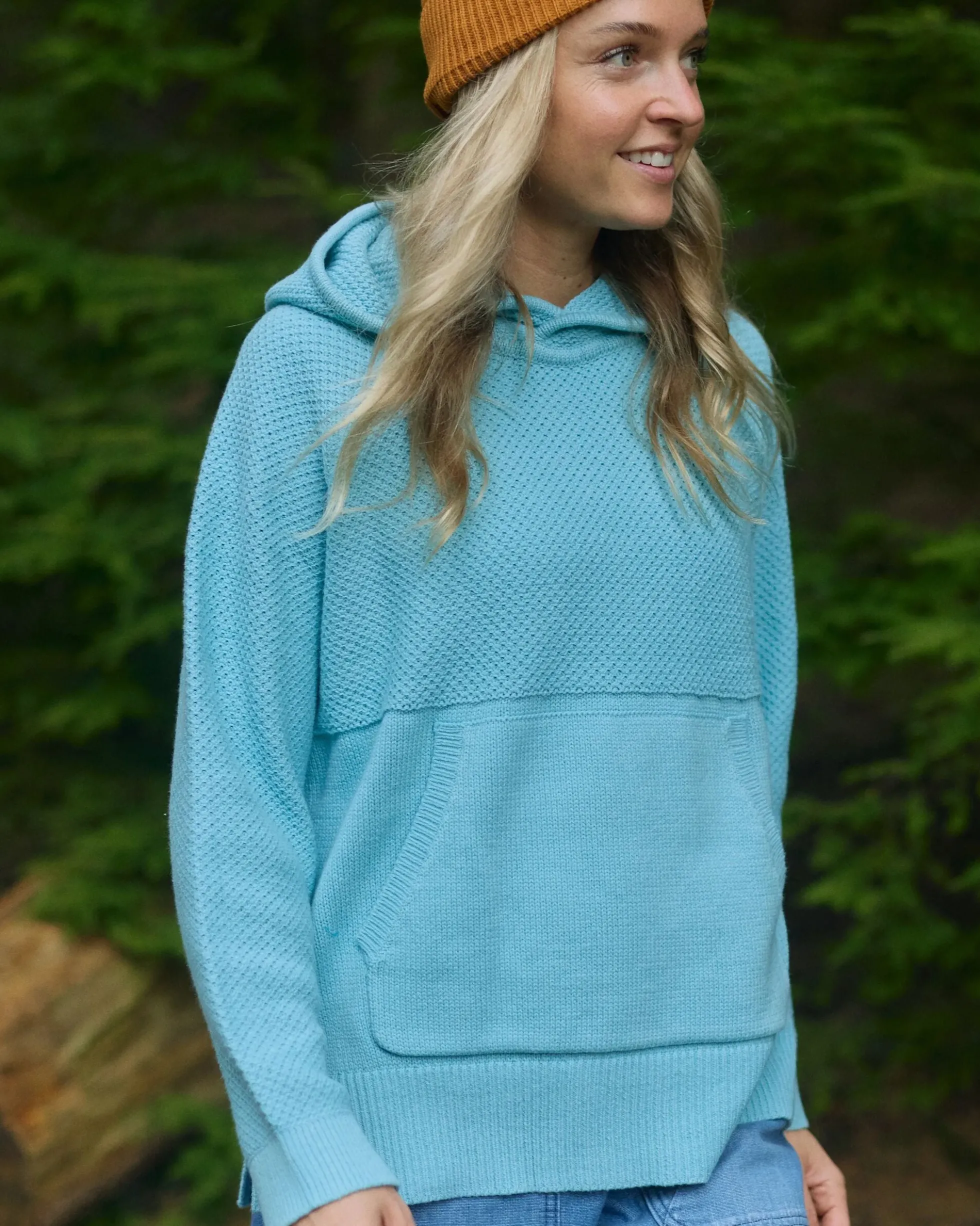 Damen Cove Bio-Baumwoll Strick Hoodie