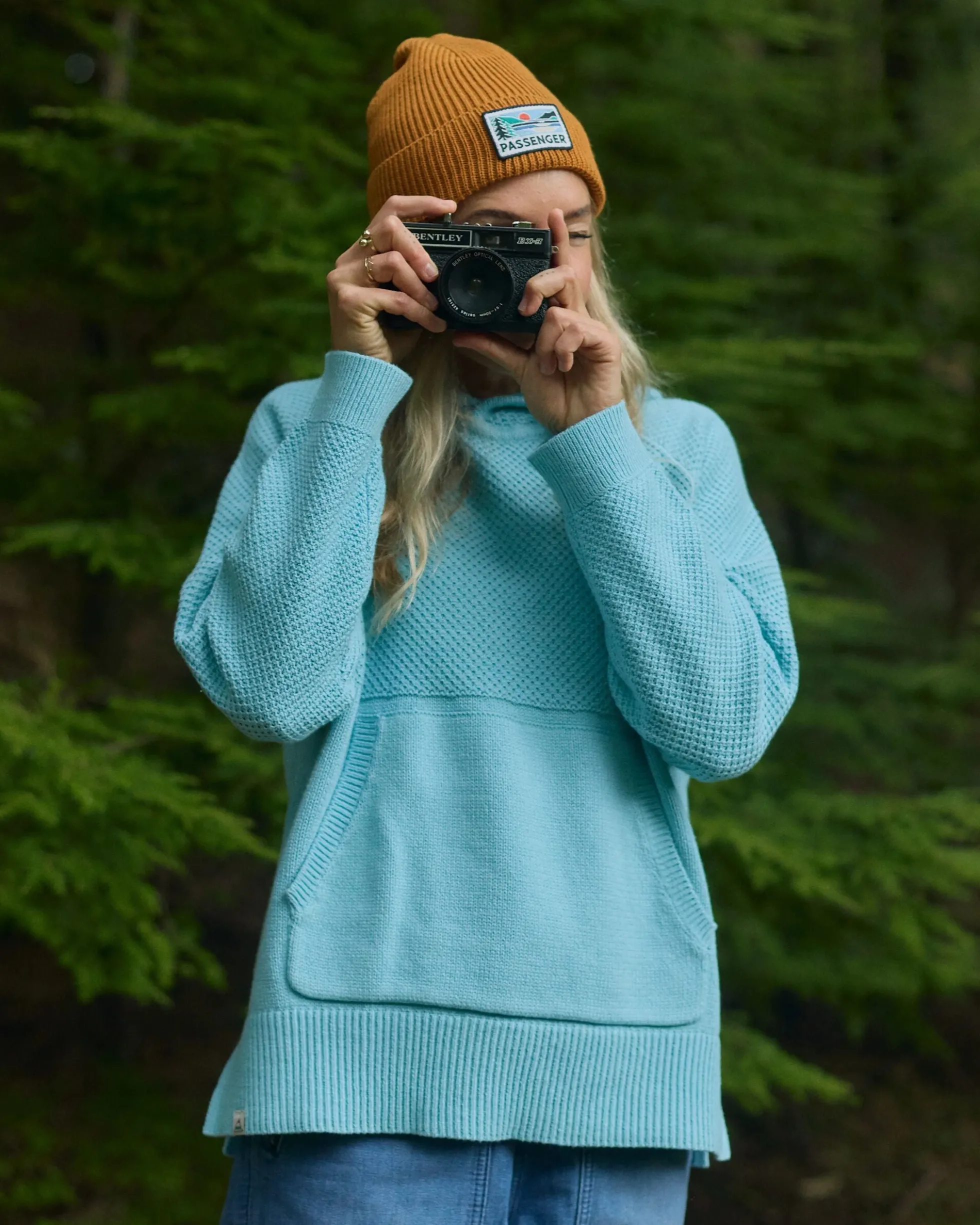 Damen Cove Bio-Baumwoll Strick Hoodie