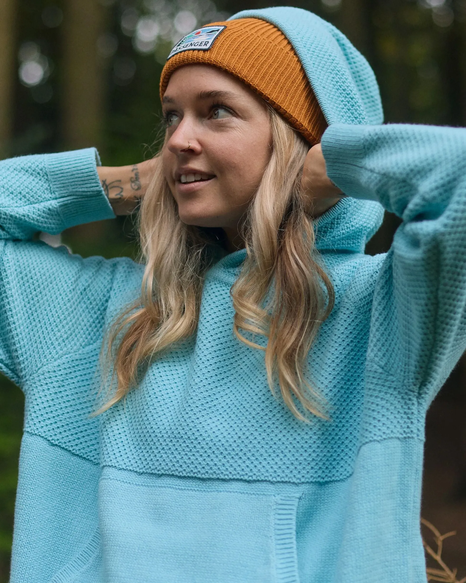 Damen Cove Bio-Baumwoll Strick Hoodie