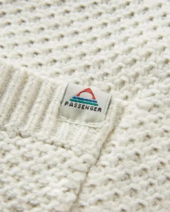 Damen Cove Bio-Baumwoll Strick Hoodie mit Reißverschluss- Off White