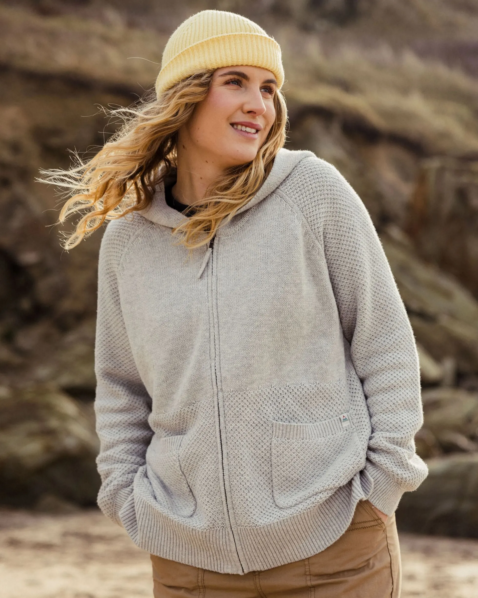Damen Cove Full Zip Gestrickter Hoodie