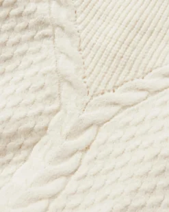 Damen Cozy Kabel-Strick-Pullover