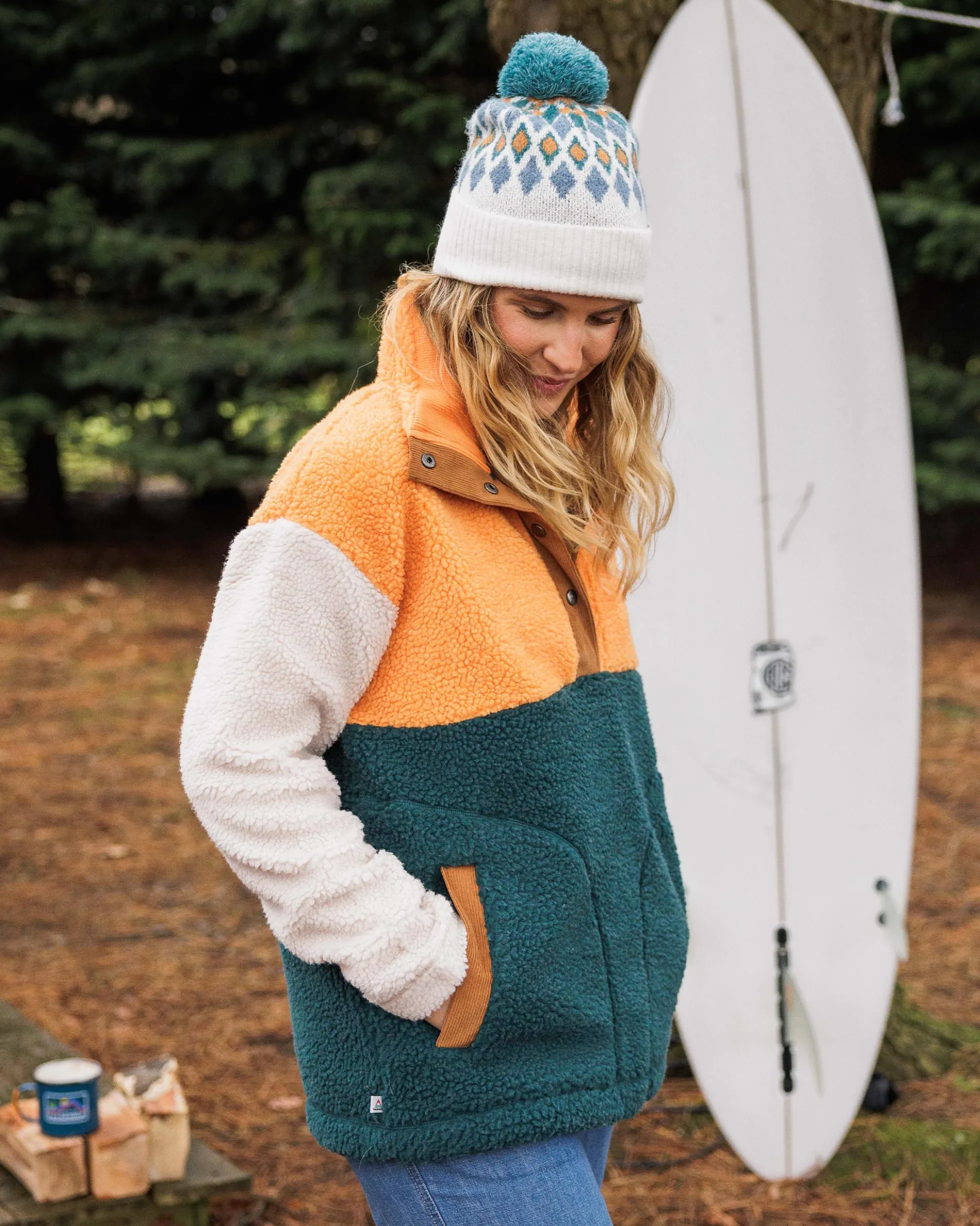Damen Create Tiefflor-Sherpa-Fleece