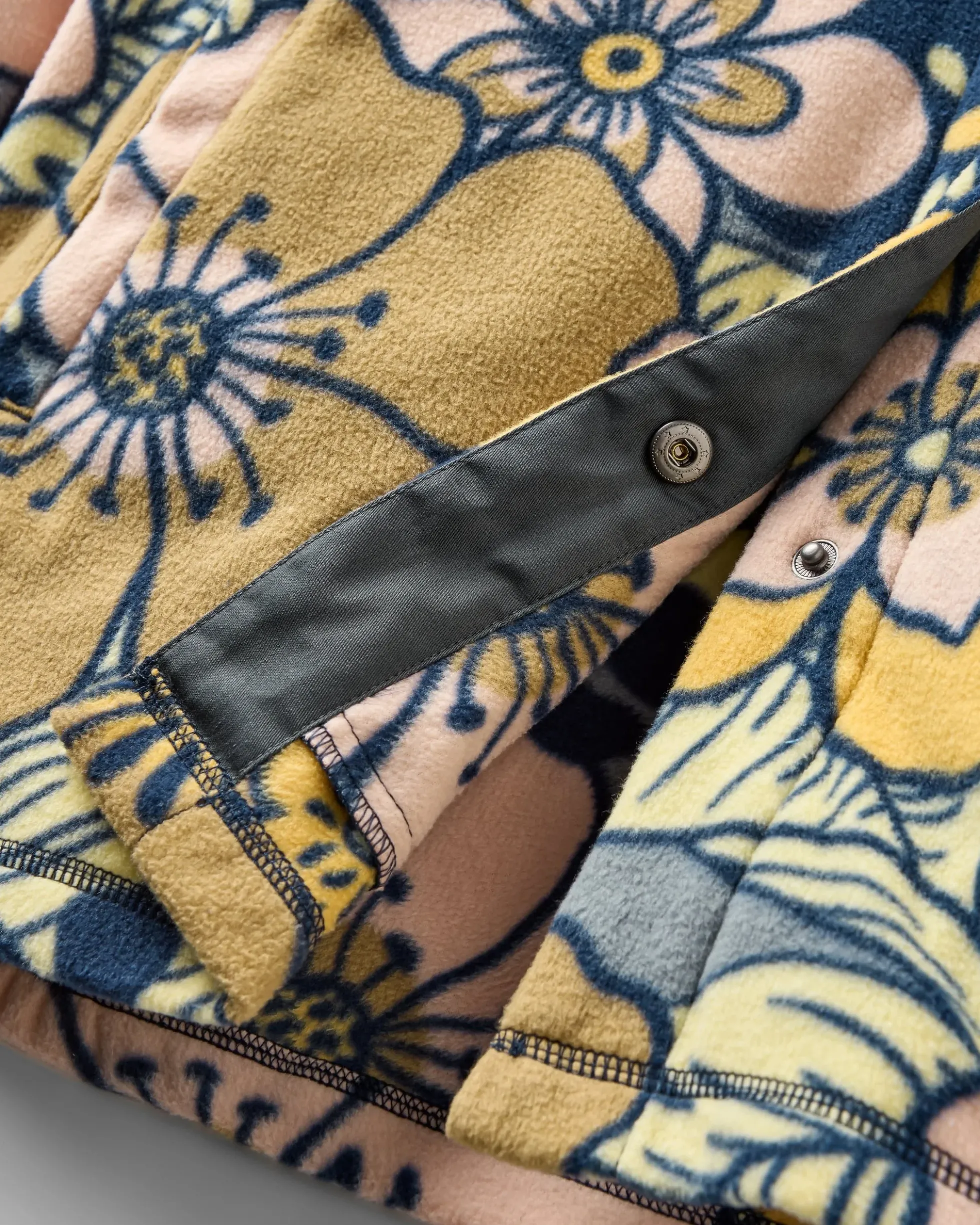 Damen East Polar Fleece Shirt – Vintage Blumen Sonnenlicht