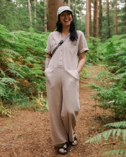 Damen Esen Kurzarm-Jumpsuit