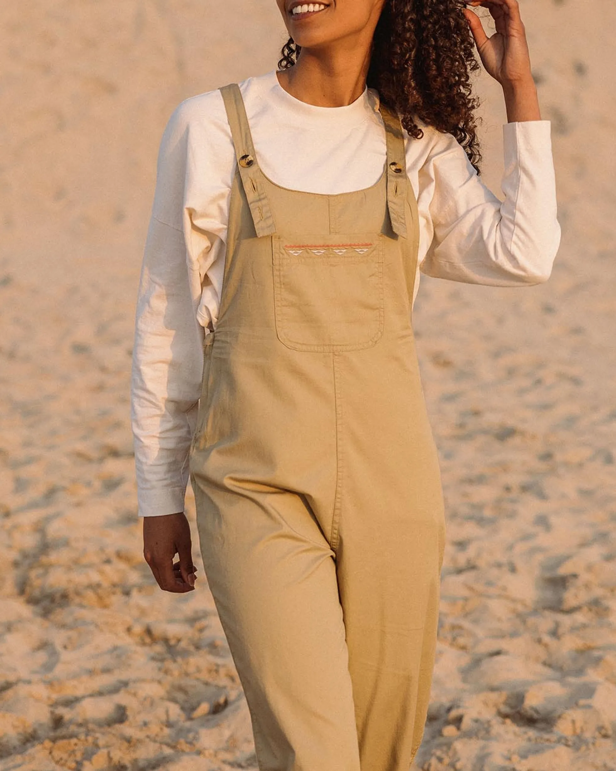 Damen Faye Bio-Baumwoll-Latzhosen