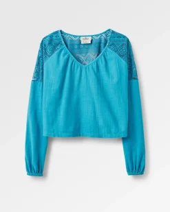 Damen Flurry Gewebtes Langarmshirt
