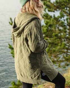 Damen Getaway Gesteppter Full Zip Hoodie