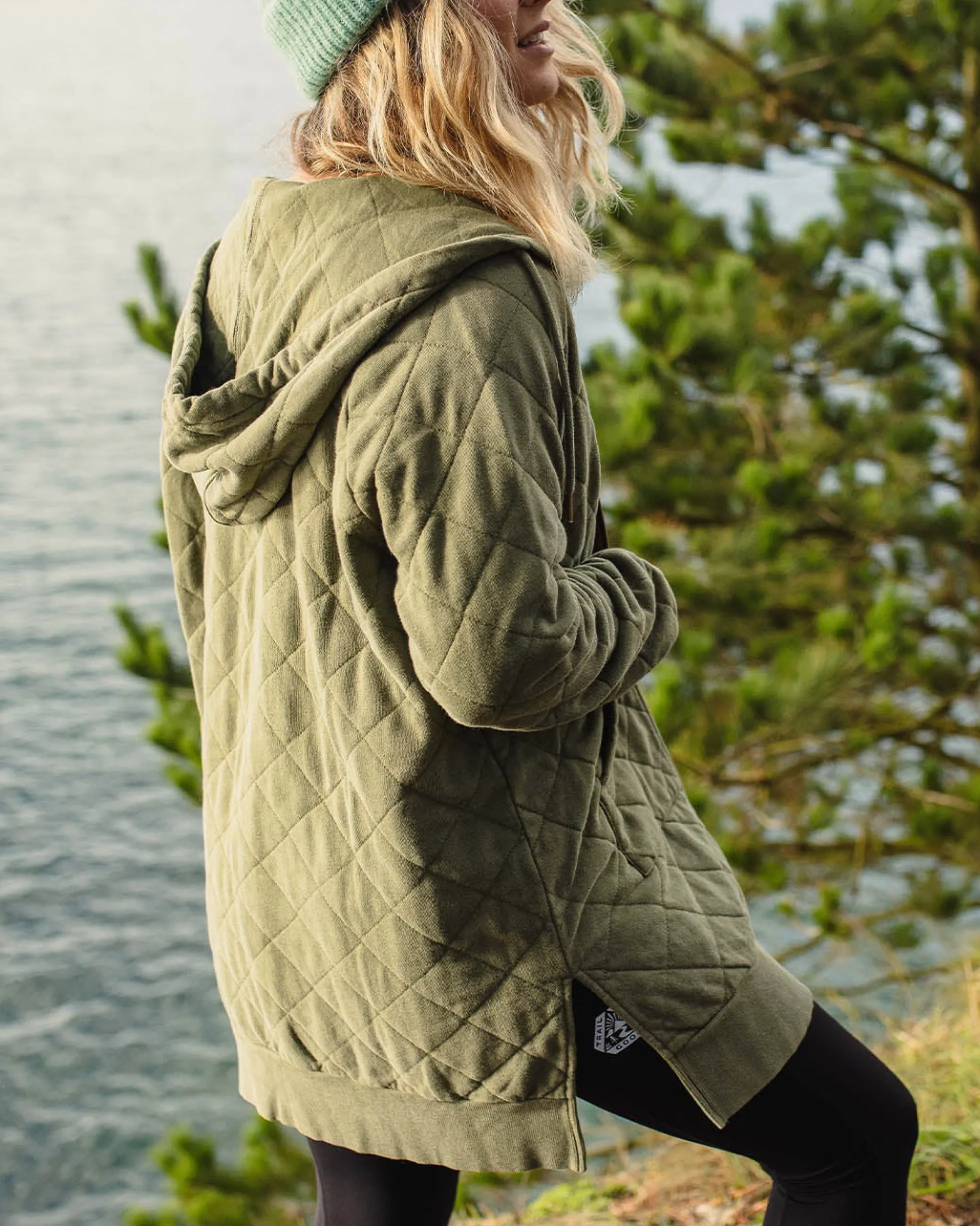Damen Getaway Gesteppter Full Zip Hoodie