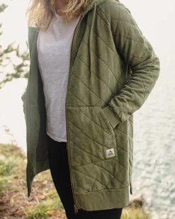 Damen Getaway Gesteppter Full Zip Hoodie