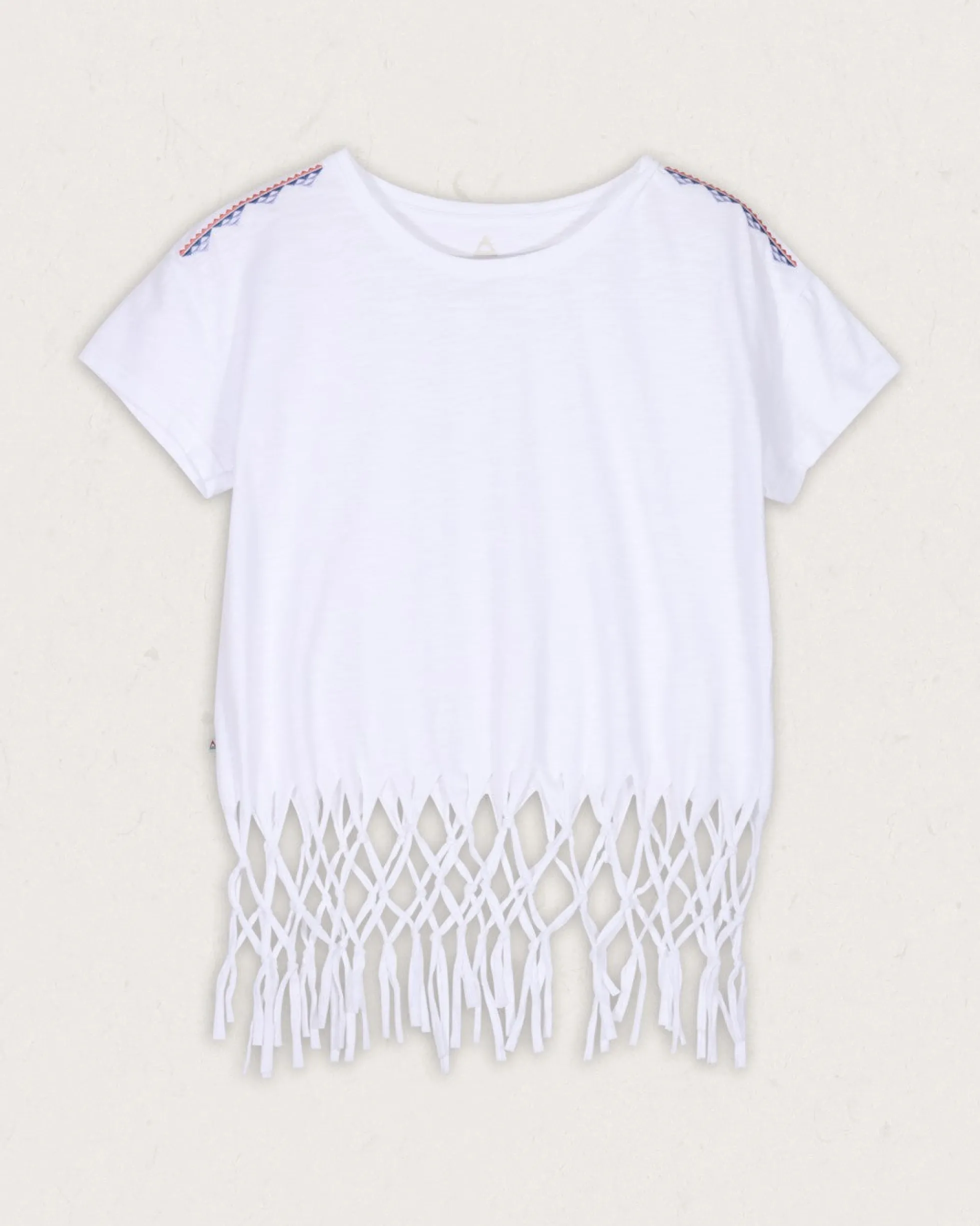 Damen Henna Quasten T-Shirt