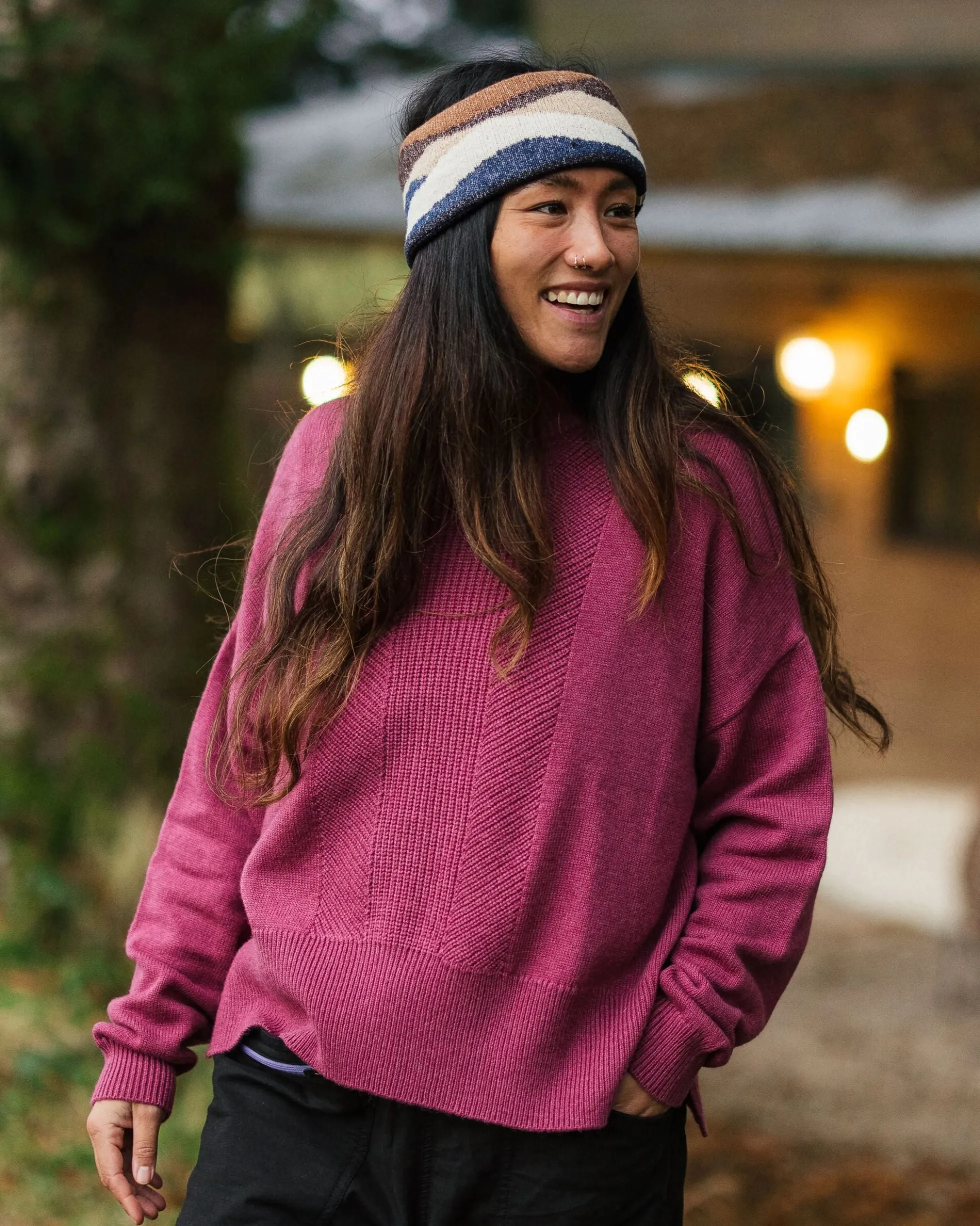 Damen Hideout Übergroßer Bio-Strickpullover
