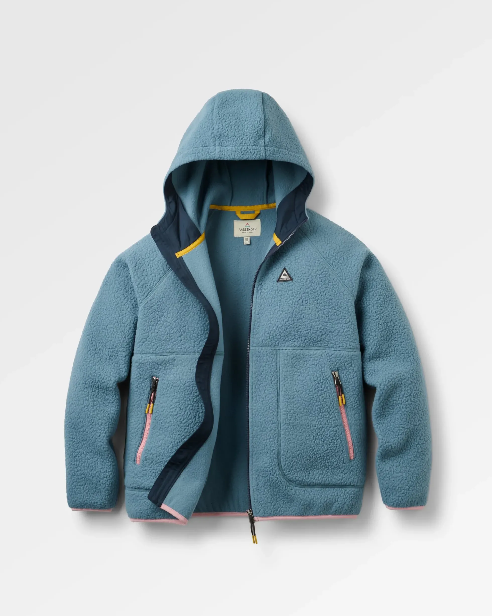 Damen Home Full Zip Hooded Sherpa Fleece