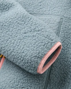 Damen Home Full Zip Hooded Sherpa Fleece