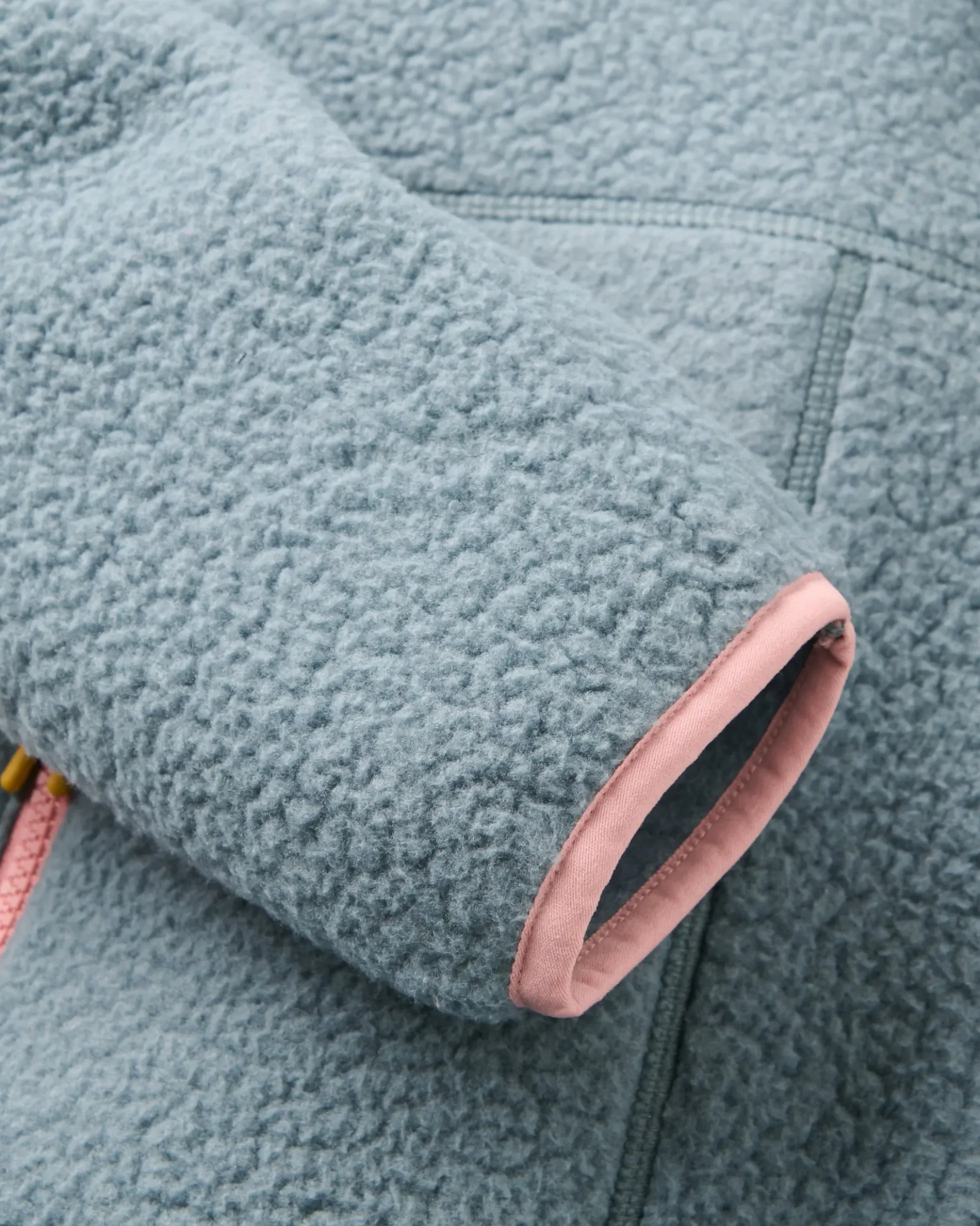 Damen Home Full Zip Hooded Sherpa Fleece
