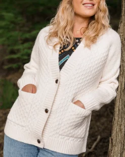 Damen Homey Gestricktes Kabel Cardigan