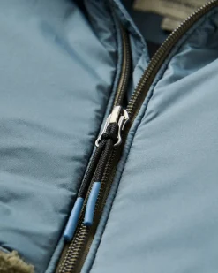 Damen Joy Full-Zip gefütterter Kapuzenpullover aus Sherpa-Fleece – Staubiges Olivgrün
