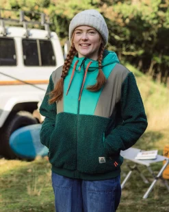 Damen Joy Kapuzen-Sherpa-Fleece mit Reißverschluss