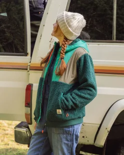 Damen Joy Kapuzen-Sherpa-Fleece mit Reißverschluss