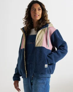 Damen Joy Kapuzen-Sherpa-Fleece mit Reißverschluss