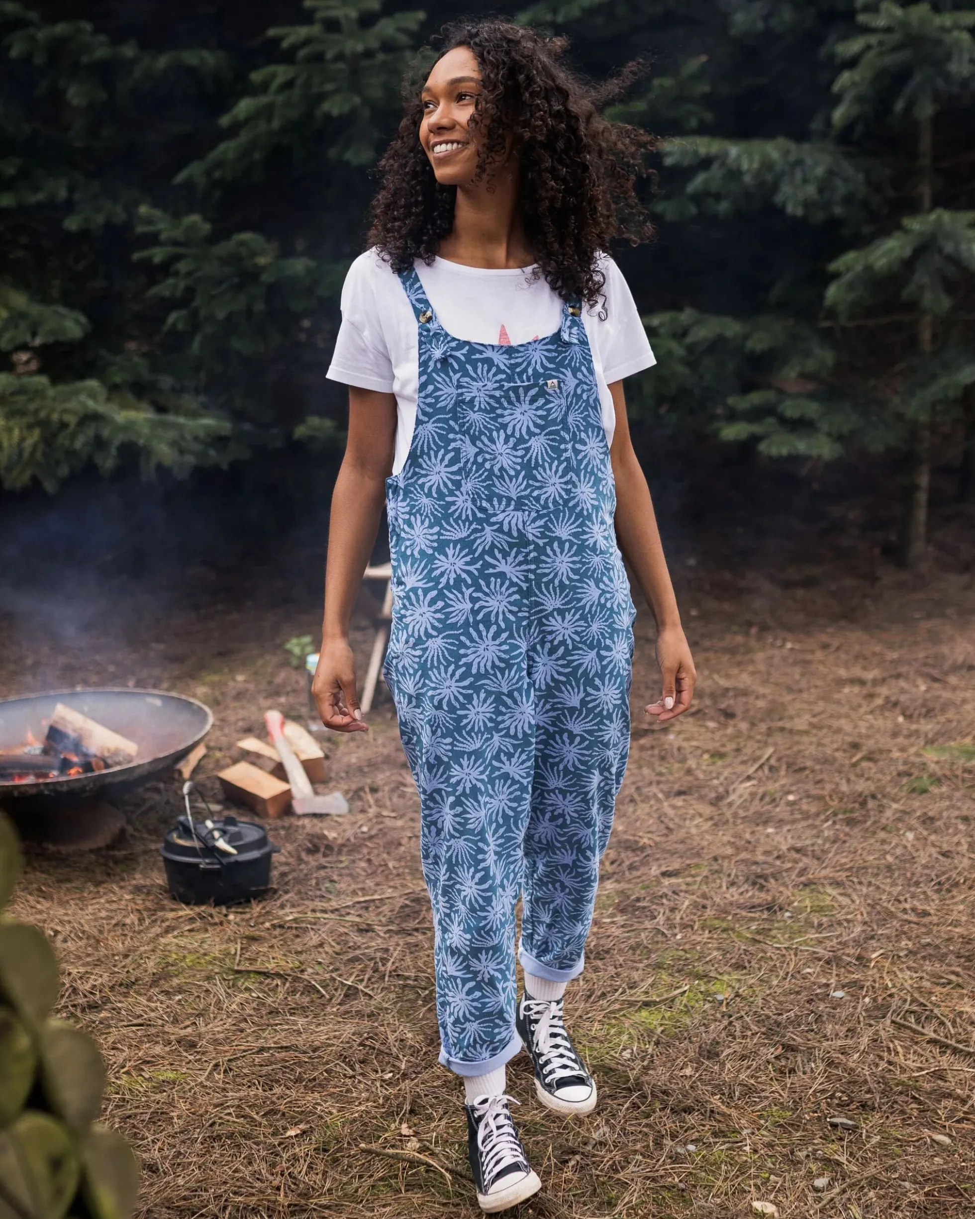 Damen Meadows Organische Baumwolle cord-Latzhose