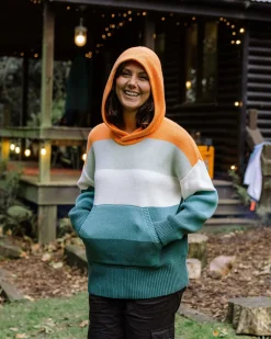 Damen Moments Übergroßer Bio-Strickpullover mit Kapuze