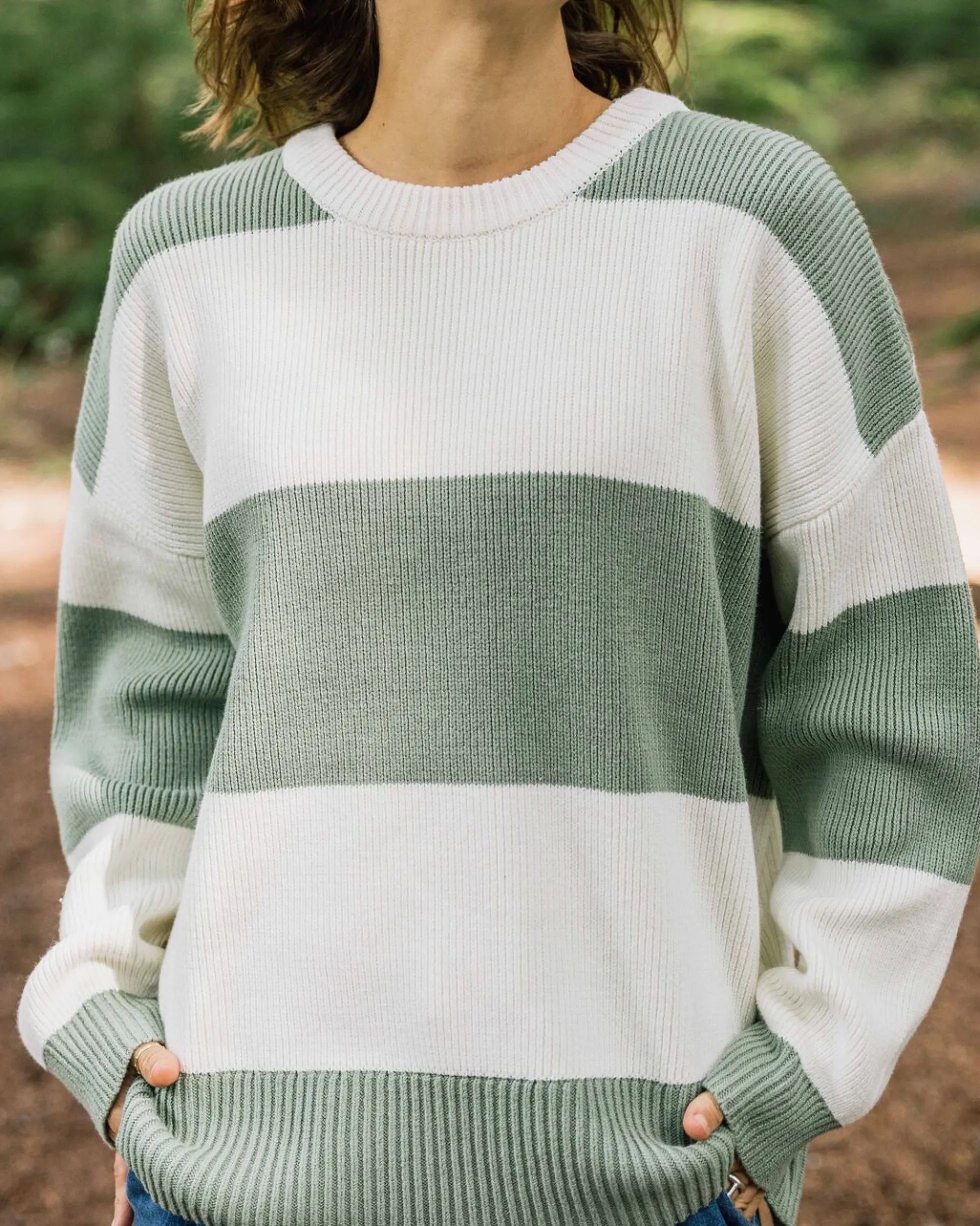 Damen Moments Übergroßer Bio-Strickpullover