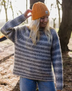Damen Mountainside Mock Neck Strickpullover