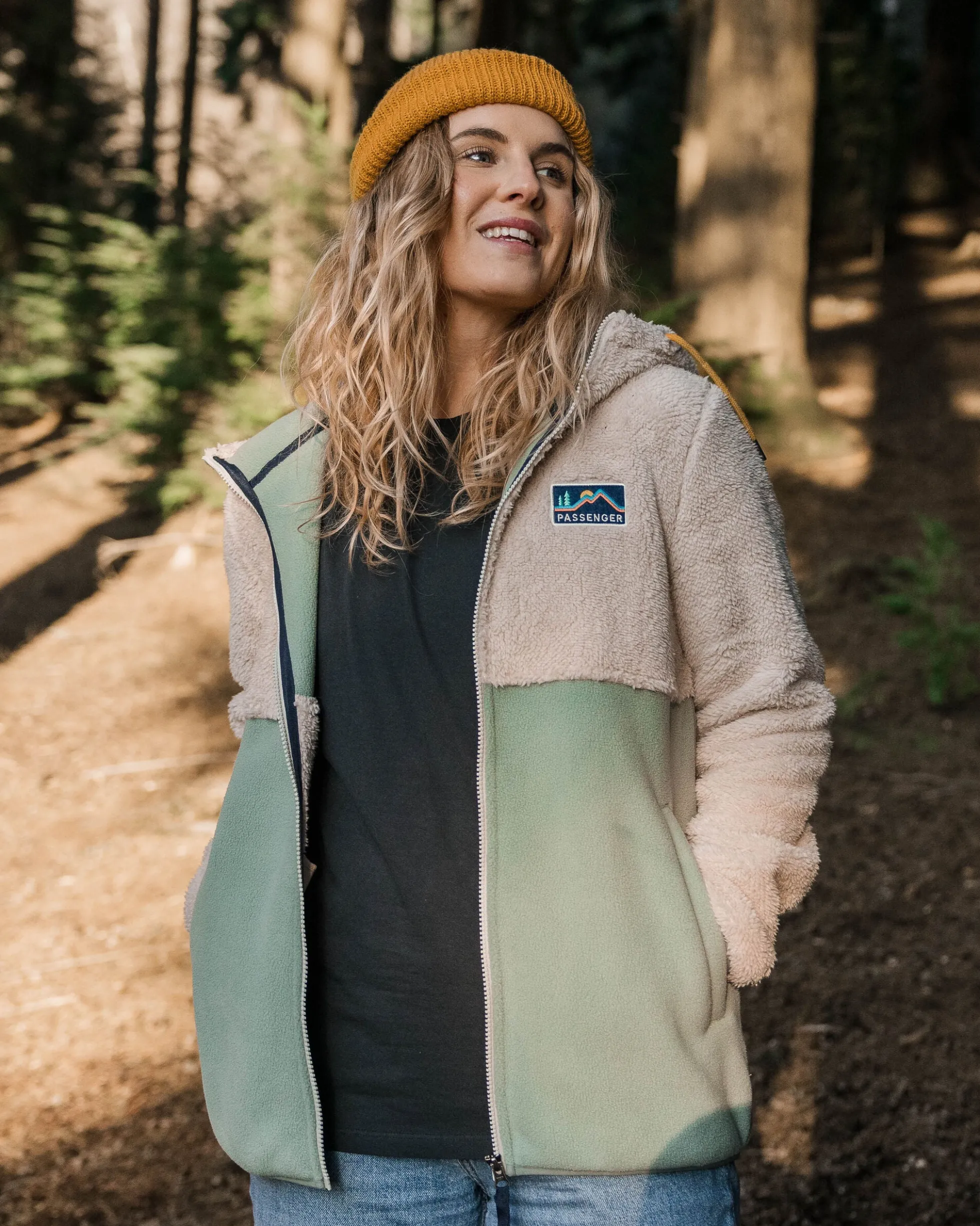 Damen Nestling Sherpa Kapuzen-Fleece