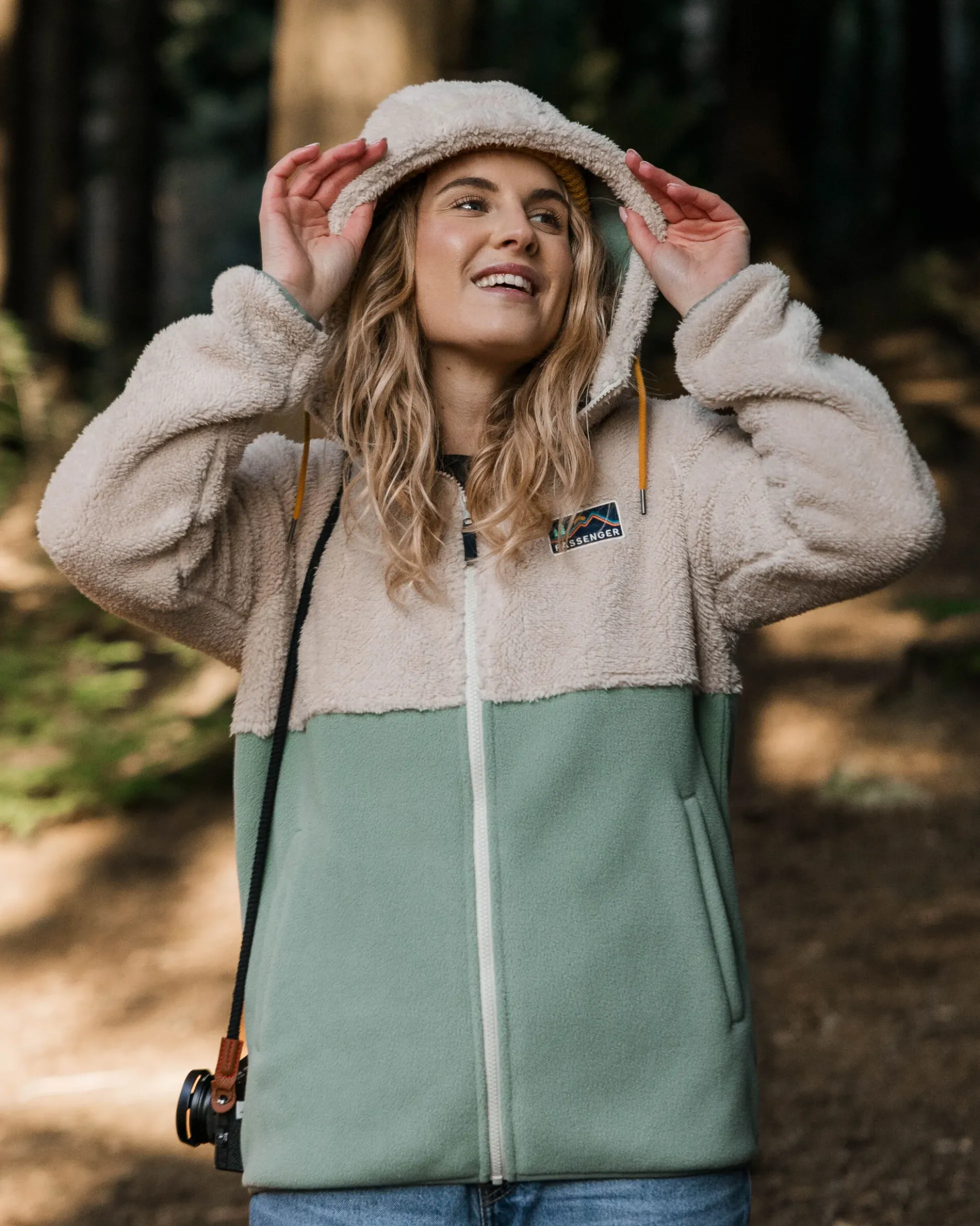 Damen Nestling Sherpa Kapuzen-Fleece