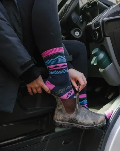 Damen Nettle Organische Gemusterte Socken