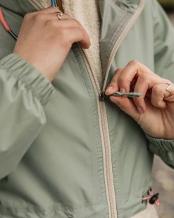 Damen Nimbin Reißverschluss Wasserabweisende Jacke