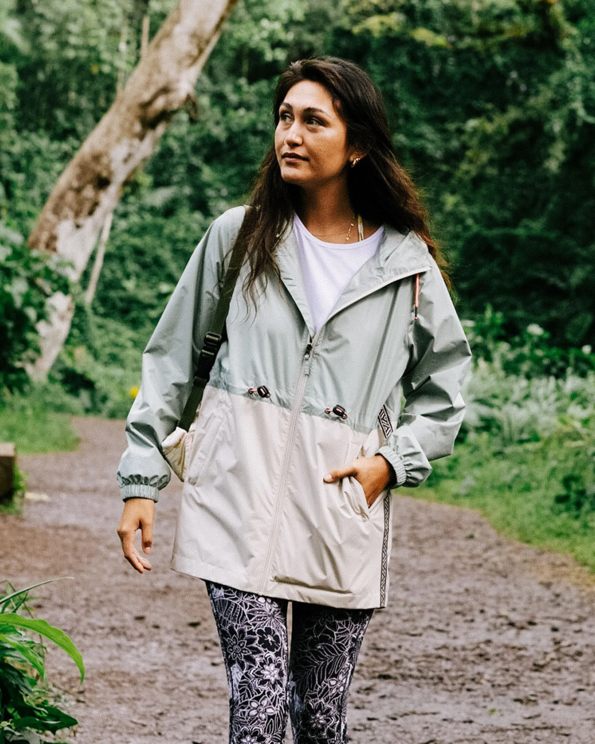 Damen Nimbin Reißverschluss Wasserabweisende Jacke