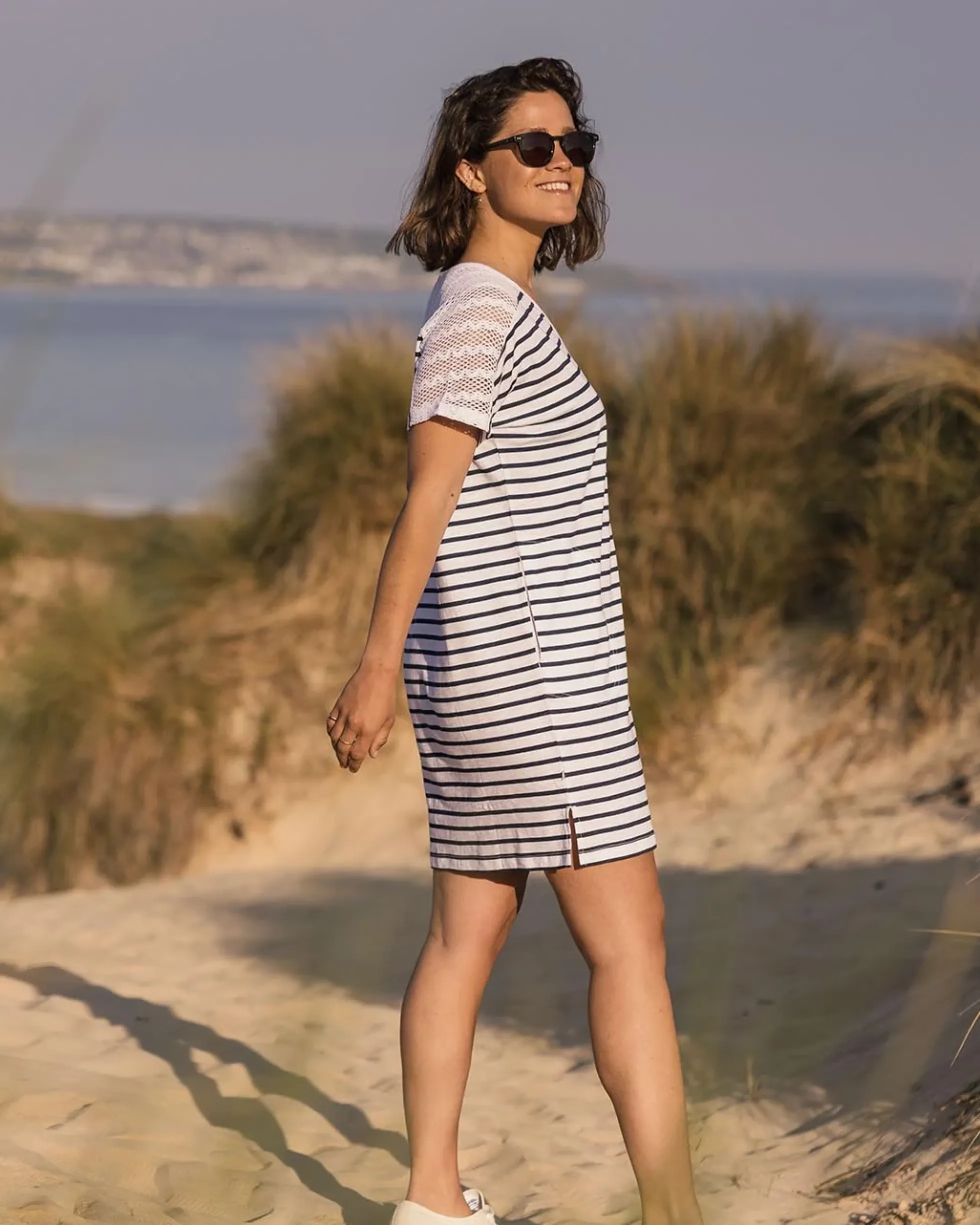 Damen Olive Oversized T-Shirt Kleid