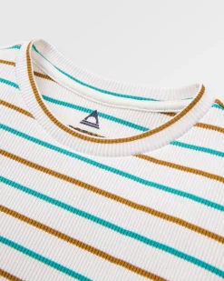 Damen Out There Geripptes Crop T-Shirt
