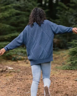 Damen Palm Bio Oversized Strickpullover