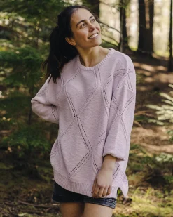 Damen Palm Bio Oversized Strickpullover